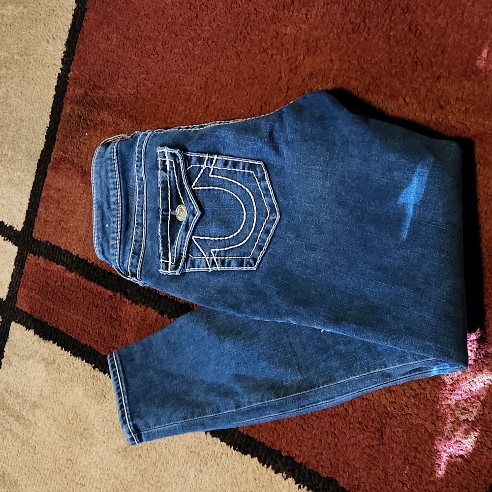 True Religion Jennie Curvy Mid Rise Skinny Size 28